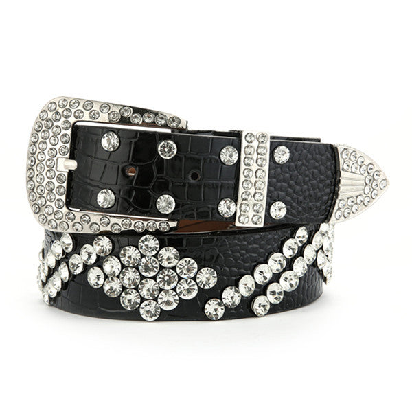 Fashionable And Versatile White Decorative Ladies Korean Jeans Wide Belt