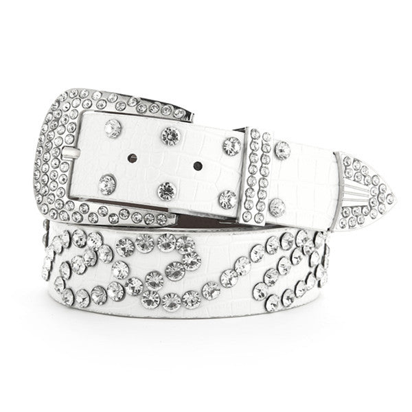 Fashionable And Versatile White Decorative Ladies Korean Jeans Wide Belt