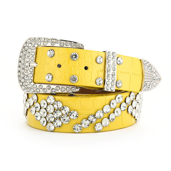 Fashionable And Versatile White Decorative Ladies Korean Jeans Wide Belt