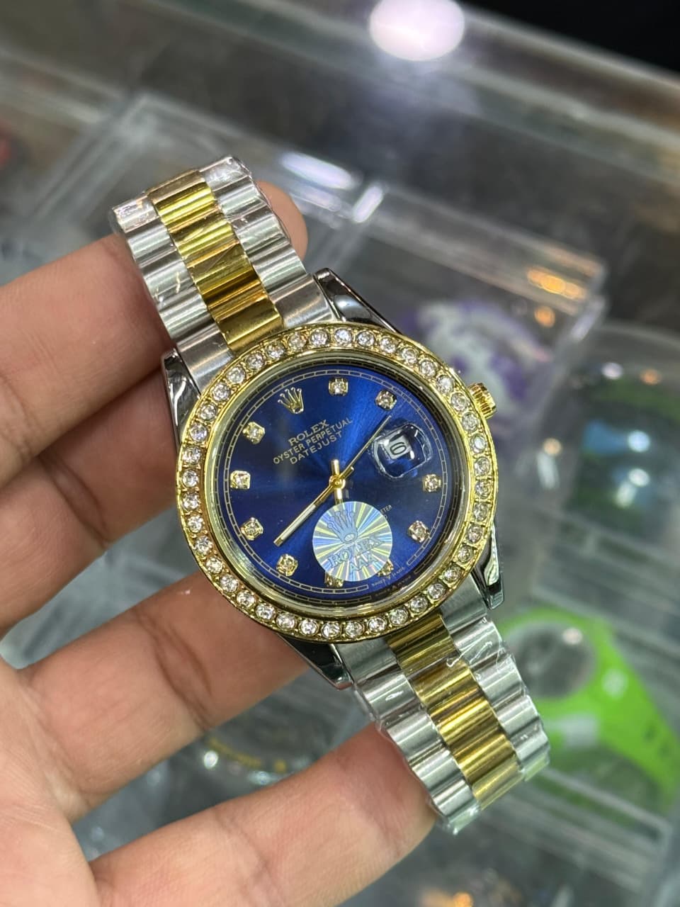 Rolex Inspired Chain Watches | Diamond Dial . Premium Look