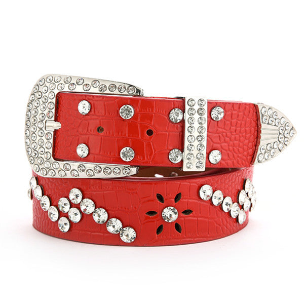 Fashionable And Versatile White Decorative Ladies Korean Jeans Wide Belt