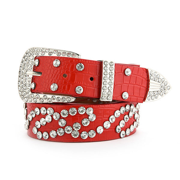 Fashionable And Versatile White Decorative Ladies Korean Jeans Wide Belt