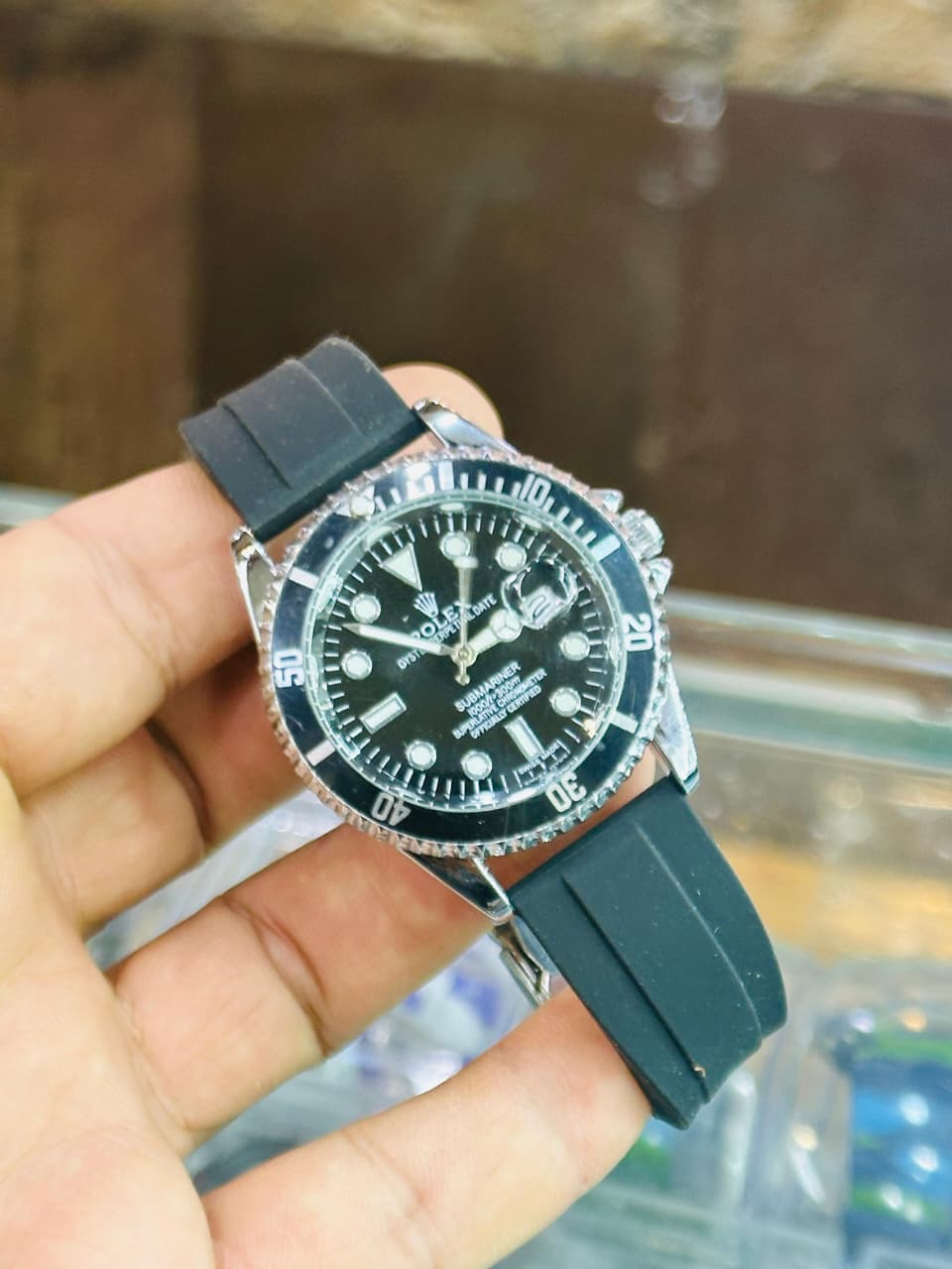 Rolex Belt Chronograph Watch - Gold & Black Sports Watch