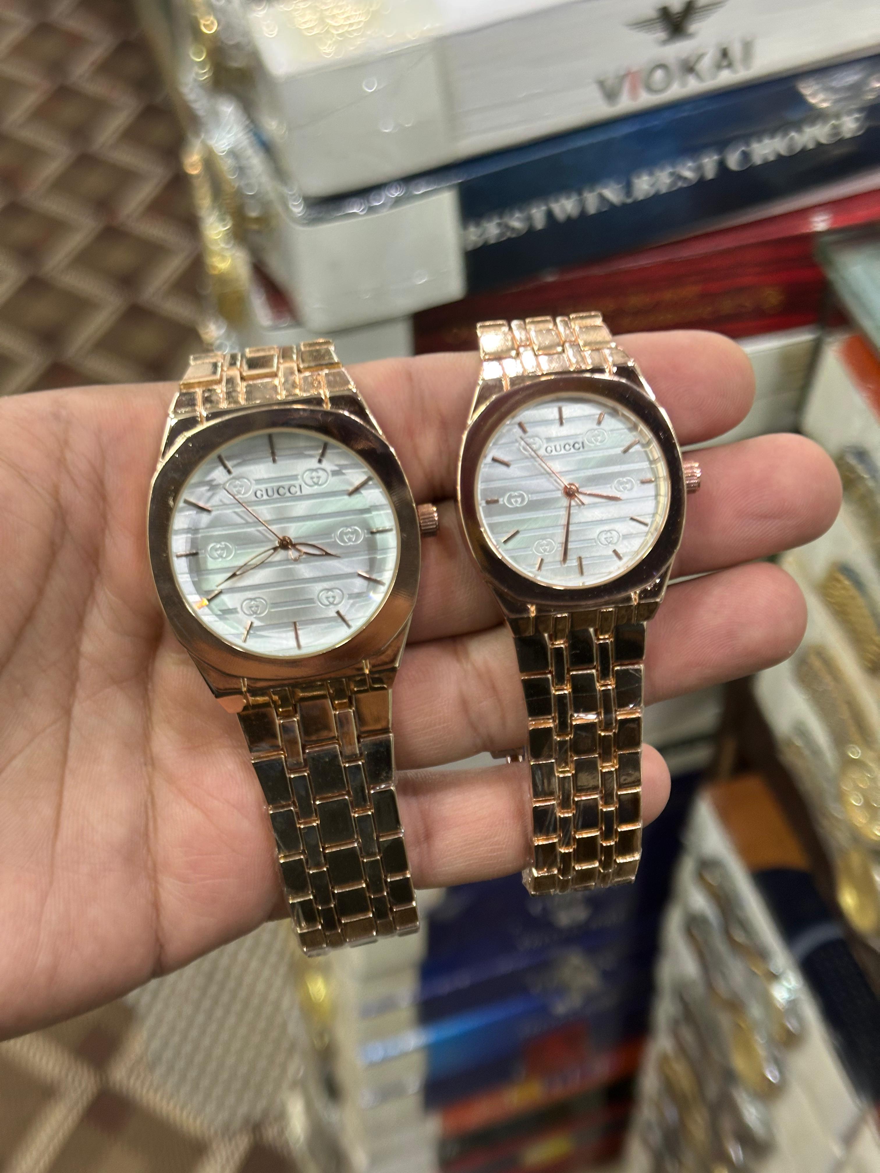 Couple Watch Set – Elegant Stainless Steel His & Her Luxury Timepieces
