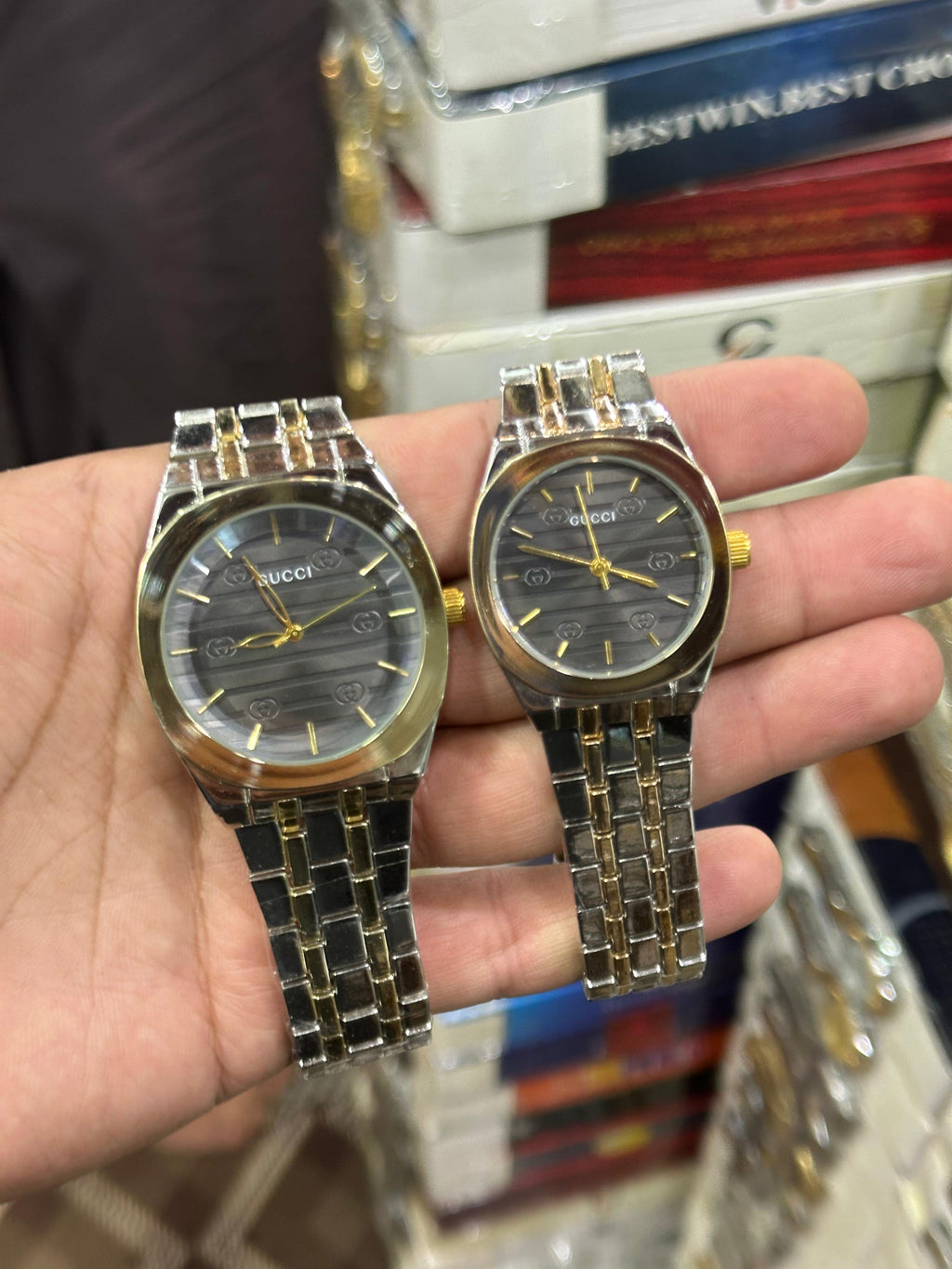 Couple Watch Set – Elegant Stainless Steel His & Her Luxury Timepieces