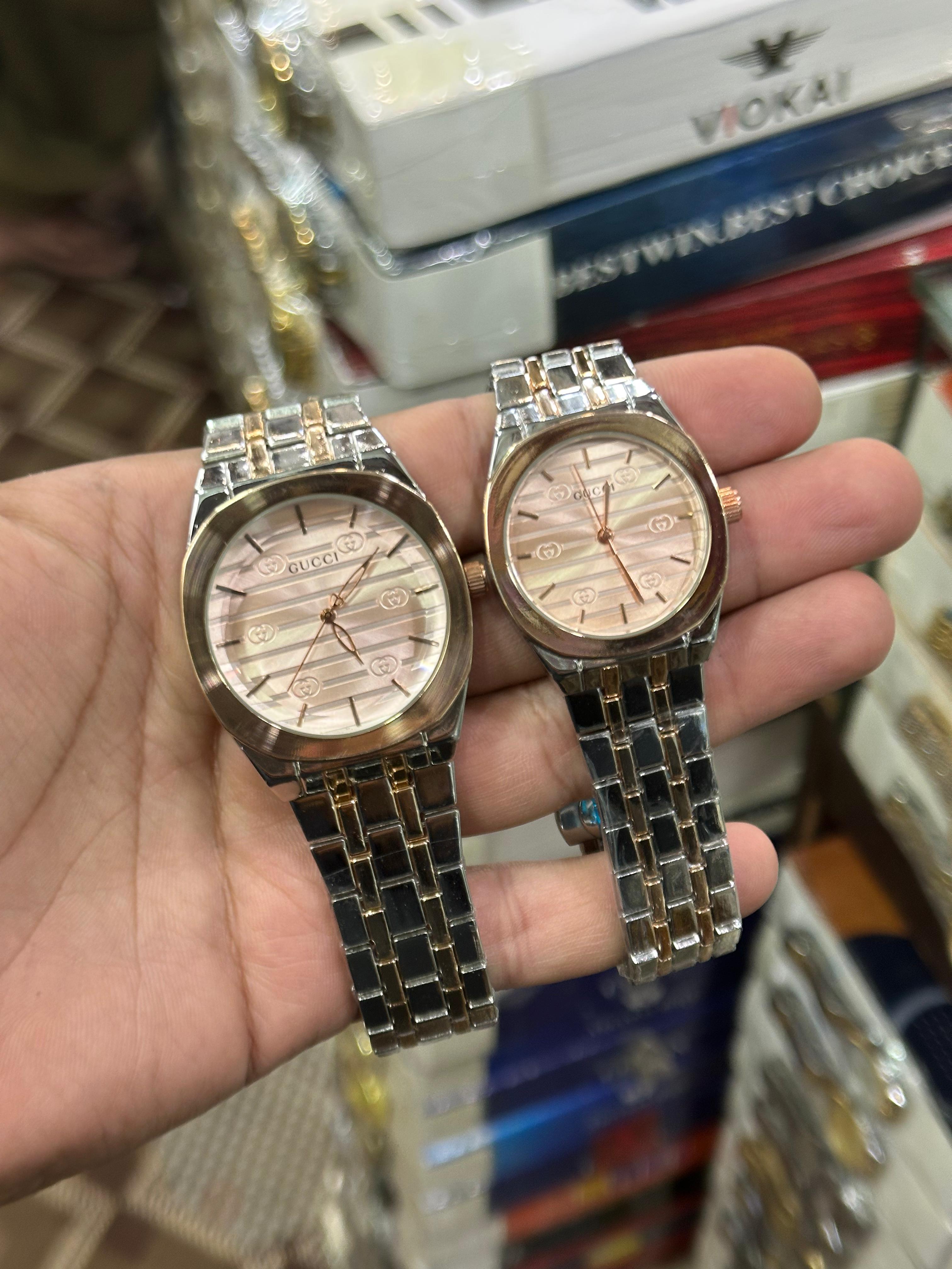Couple Watch Set – Elegant Stainless Steel His & Her Luxury Timepieces