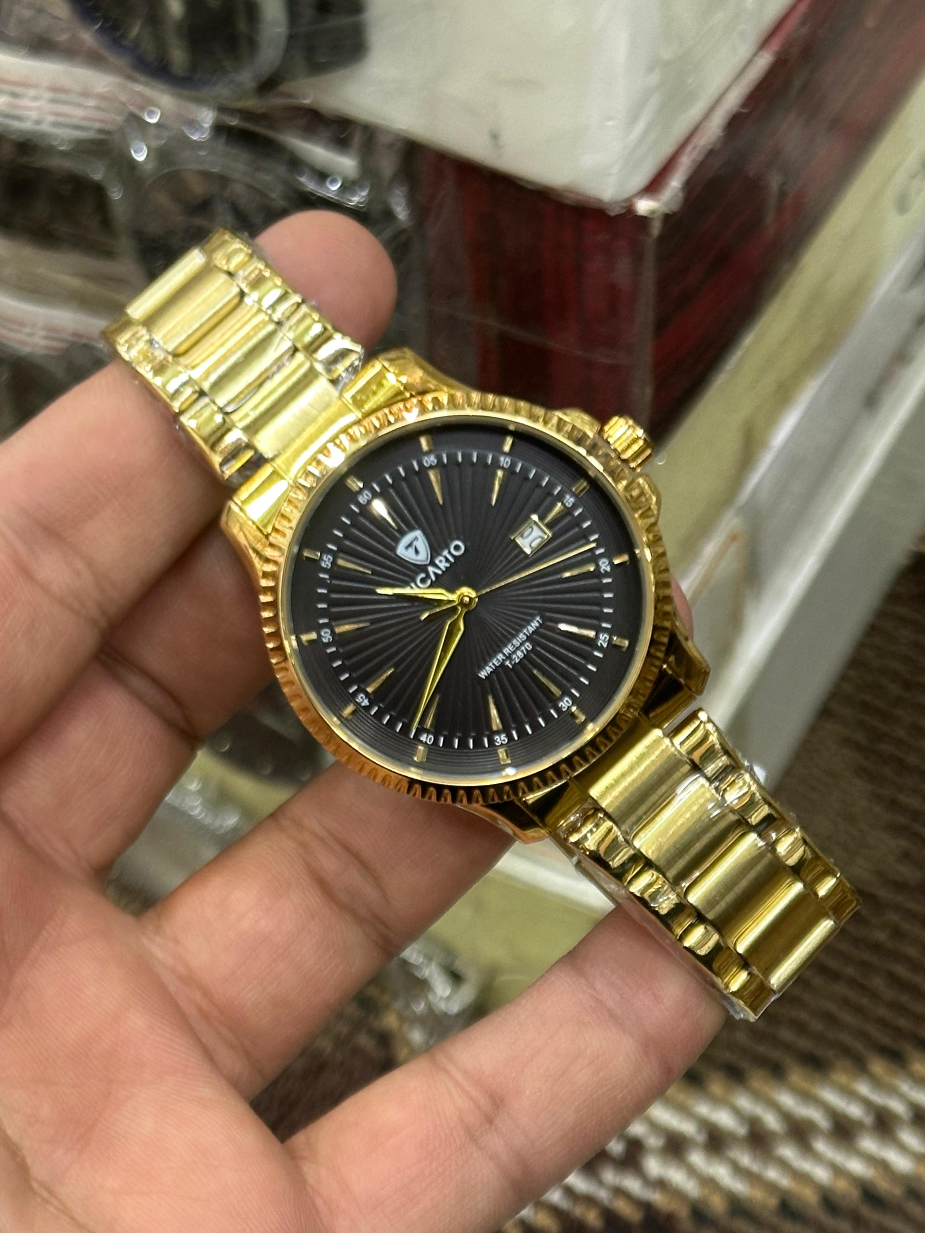 Ticarro  Stainless Steel Watch – Classic  Dial Men’s Luxury Timepiece