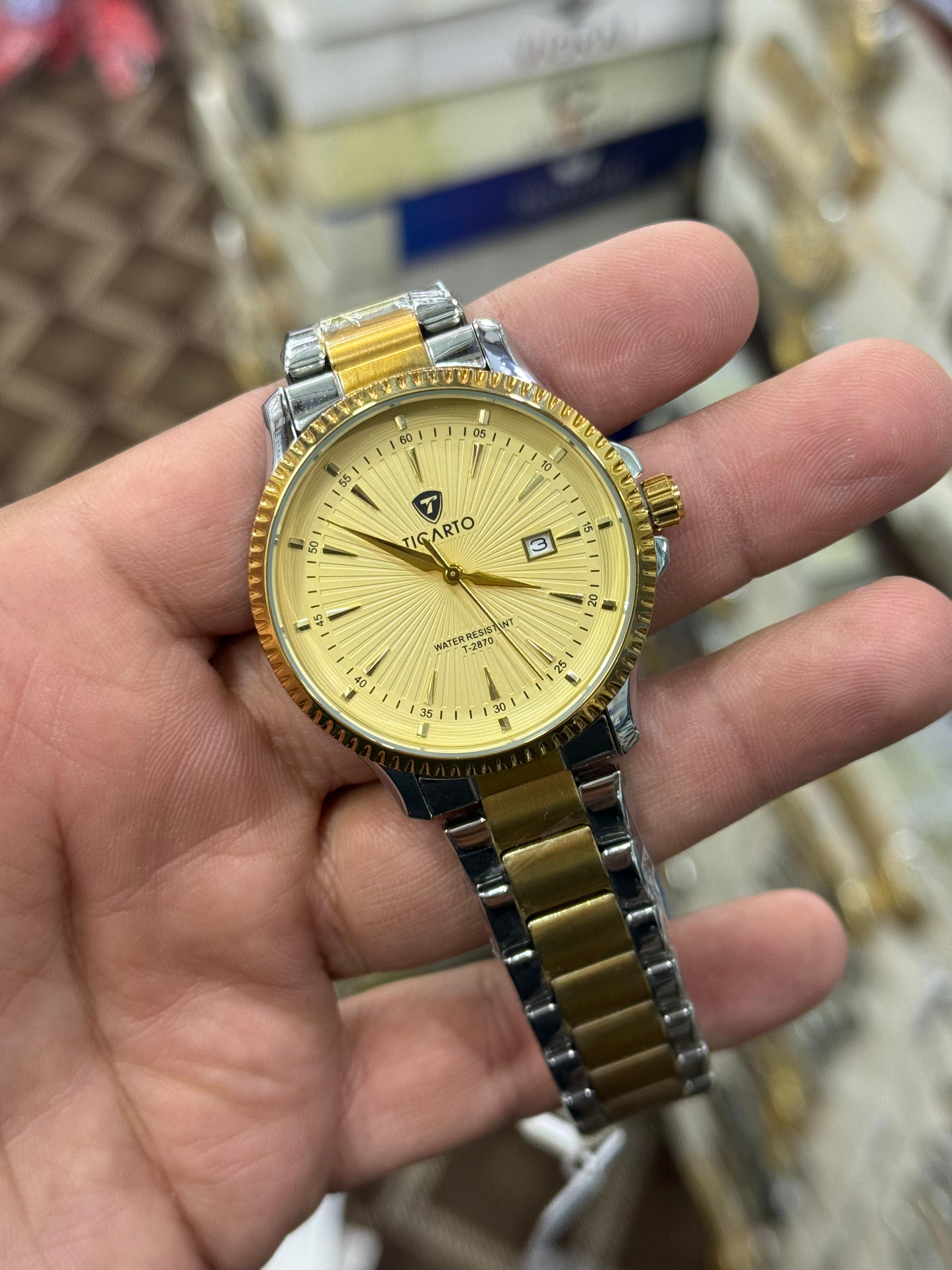 Ticarro  Stainless Steel Watch – Classic  Dial Men’s Luxury Timepiece