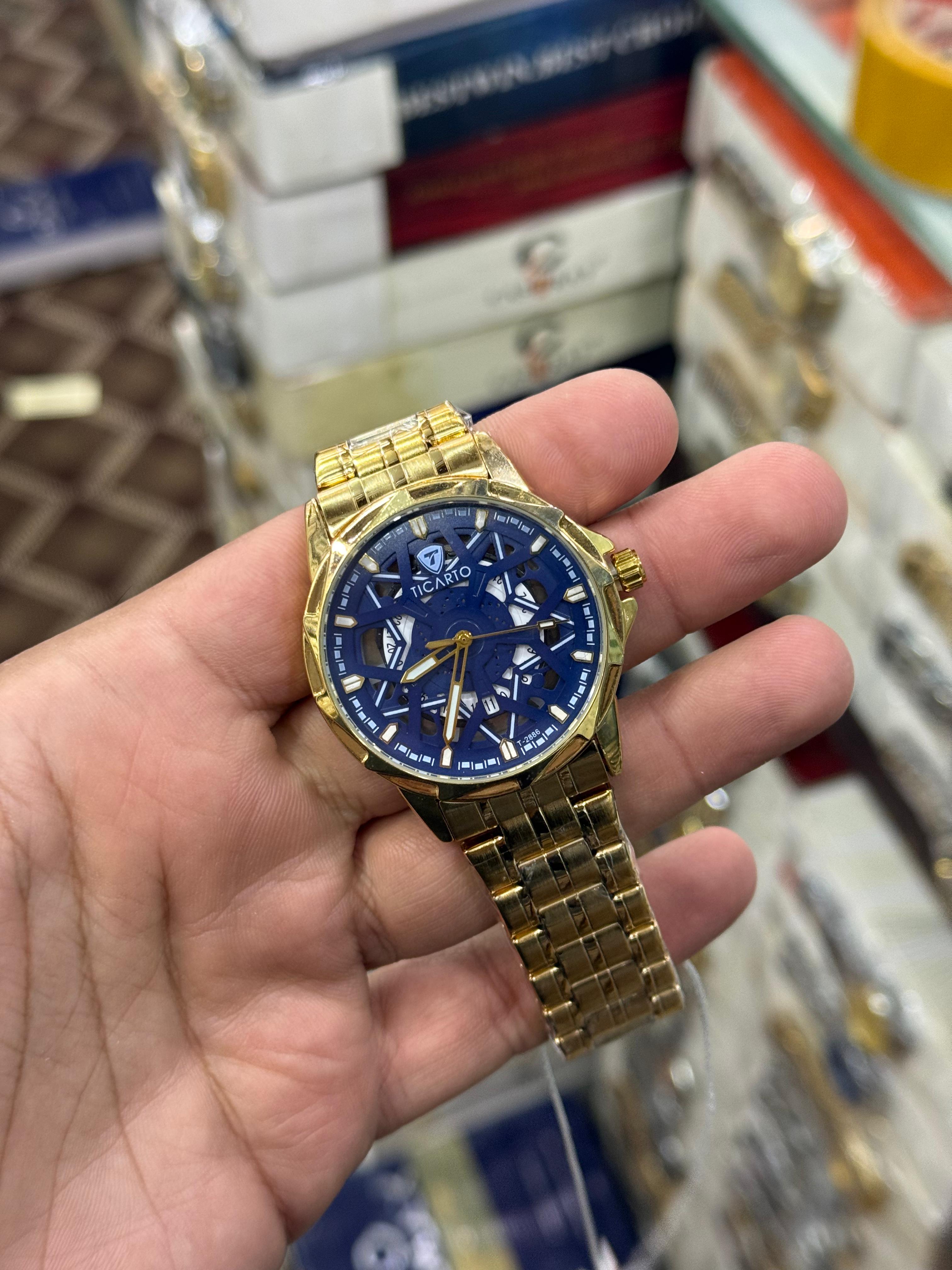 Ticarro  Skeleton Dial Stainless Steel Watch – Premium Luxury Men’s Timepiece