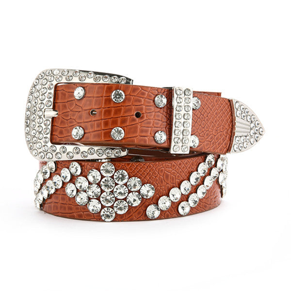 Fashionable And Versatile White Decorative Ladies Korean Jeans Wide Belt