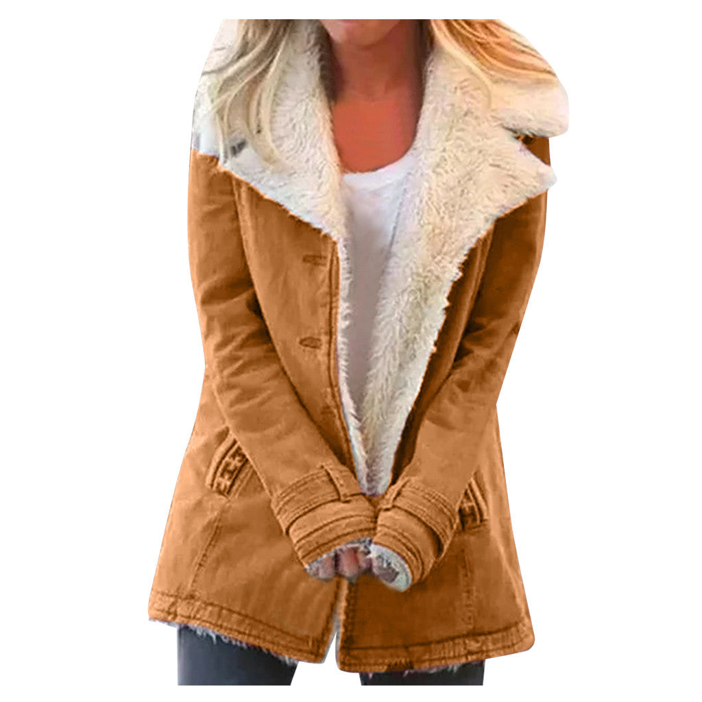 A Fleece Warm Cotton-padded Jacket For Women