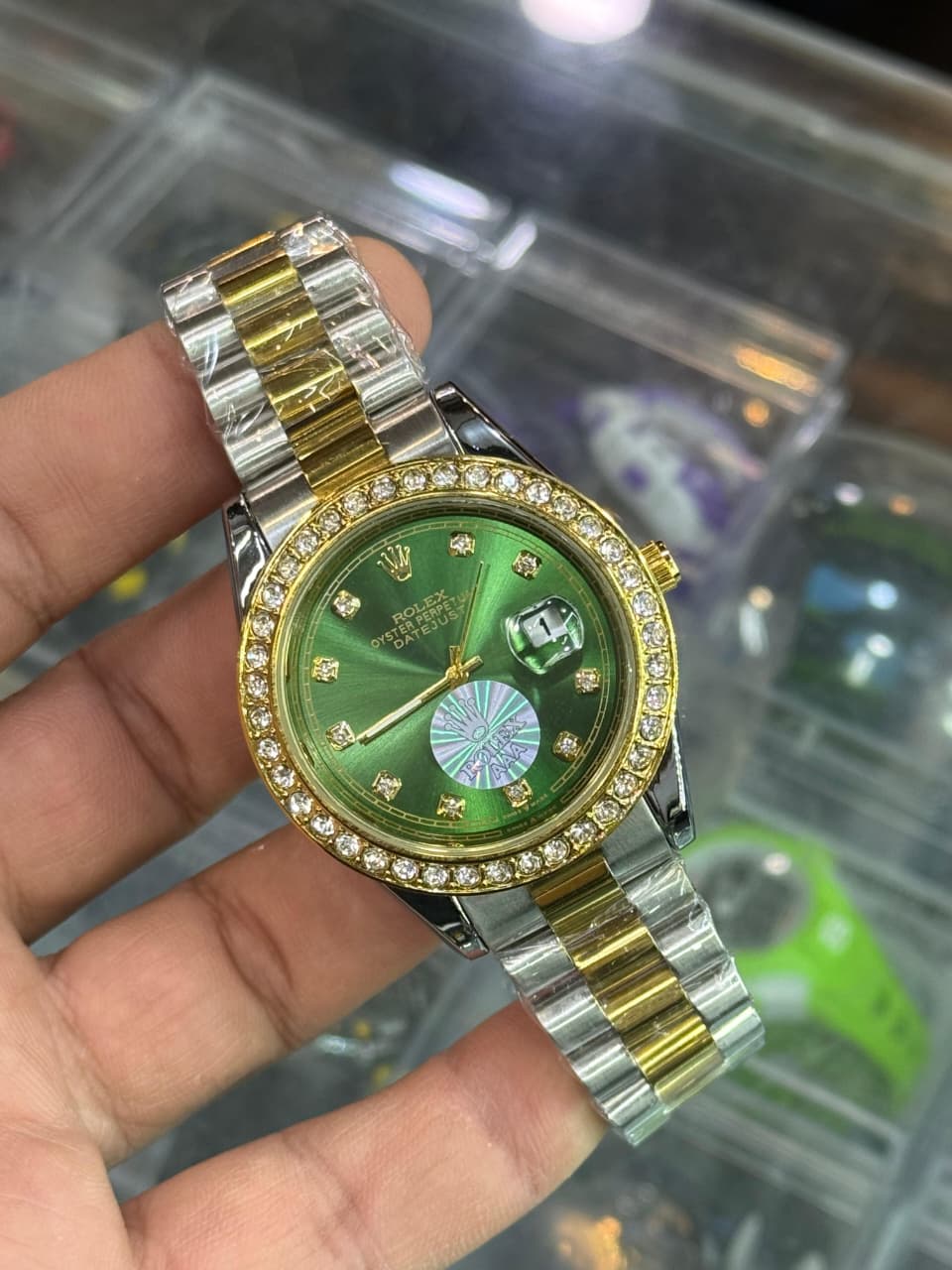 Rolex Inspired Chain Watches | Diamond Dial . Premium Look
