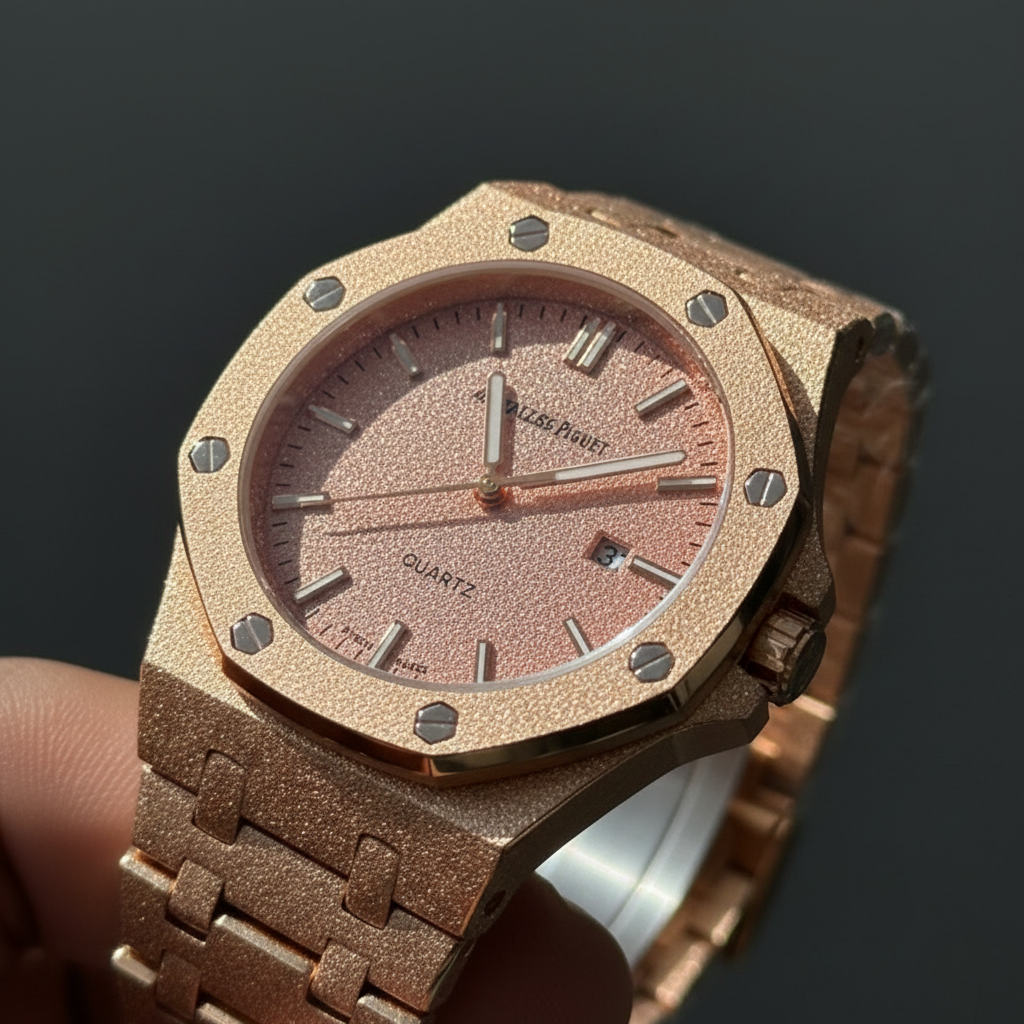 Rose Gold Luxury Watch - Premium Quartz Timepiece