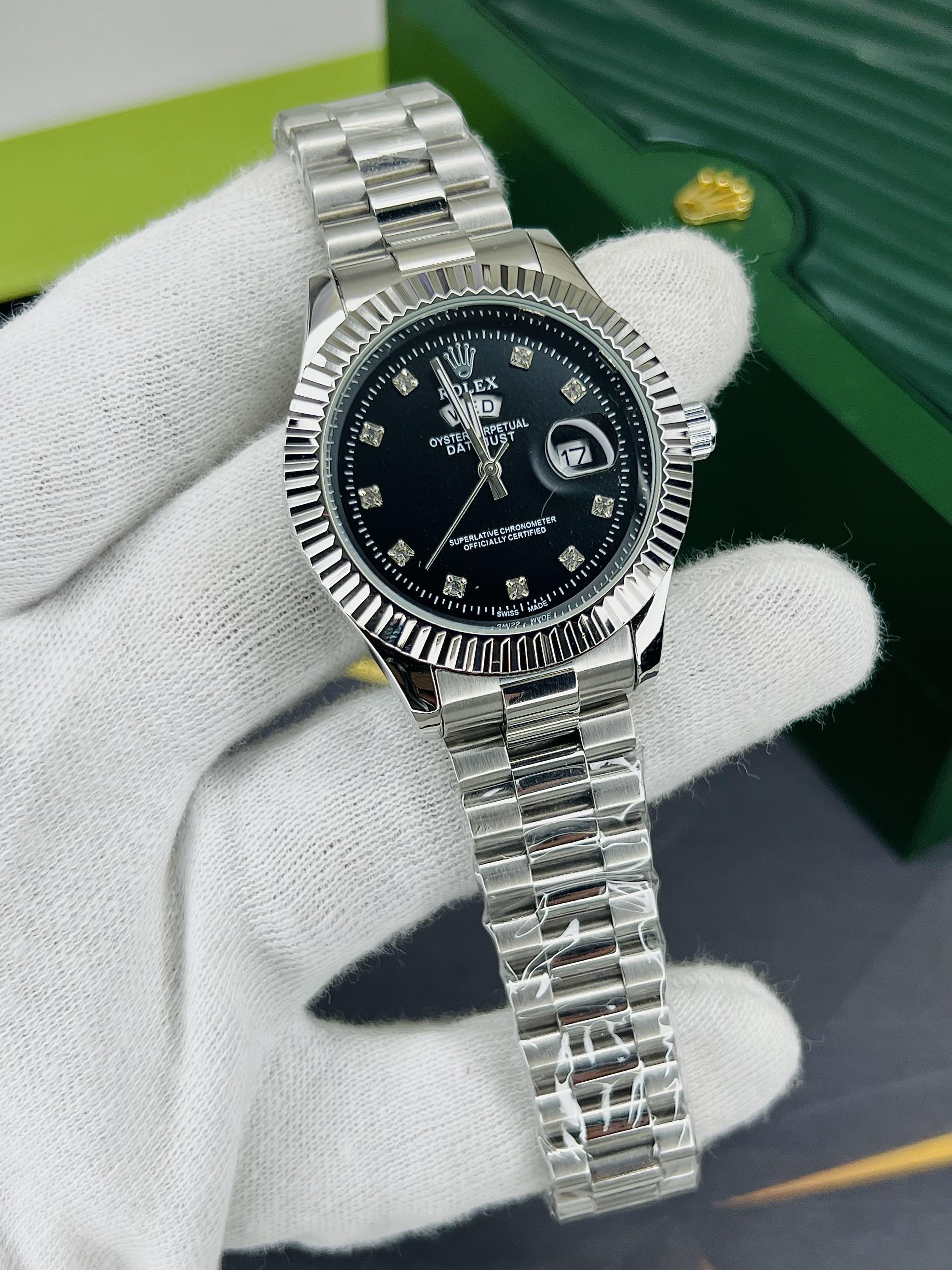 Rolex Inspired Chain Watches | White Edition Elegent Dial . Premium Look