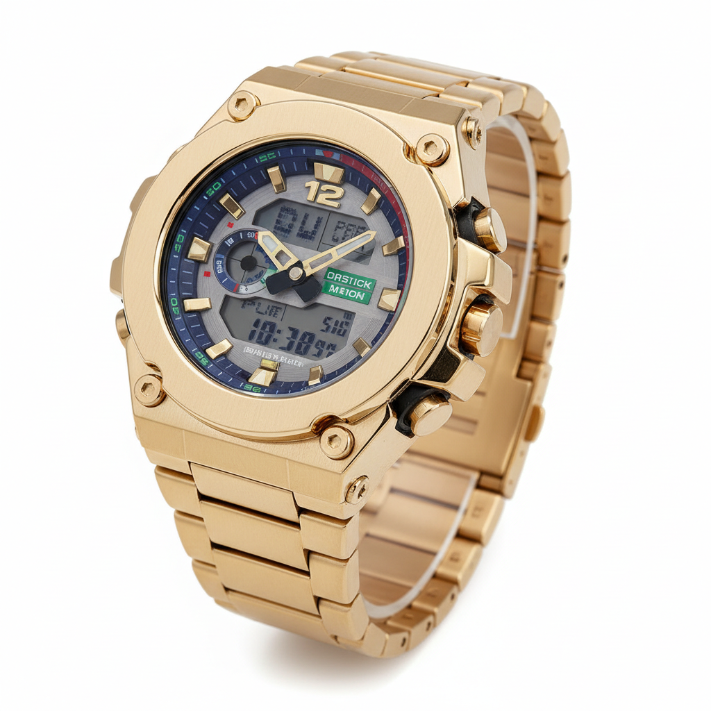 G-Shock Style Light Gold Watch