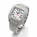 VVS Diamond Iced Watch | Gold Plated Square Face Timepiece Luxury Watch