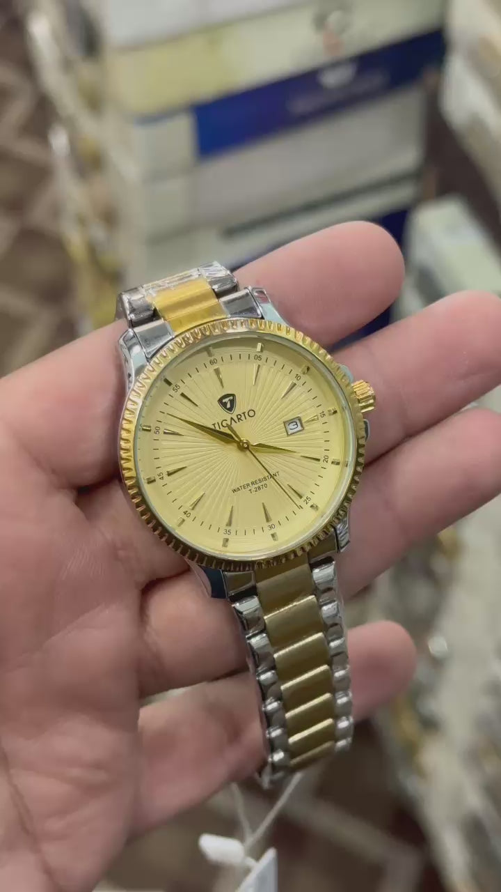 Ticarro  Stainless Steel Watch – Classic  Dial Men’s Luxury Timepiece