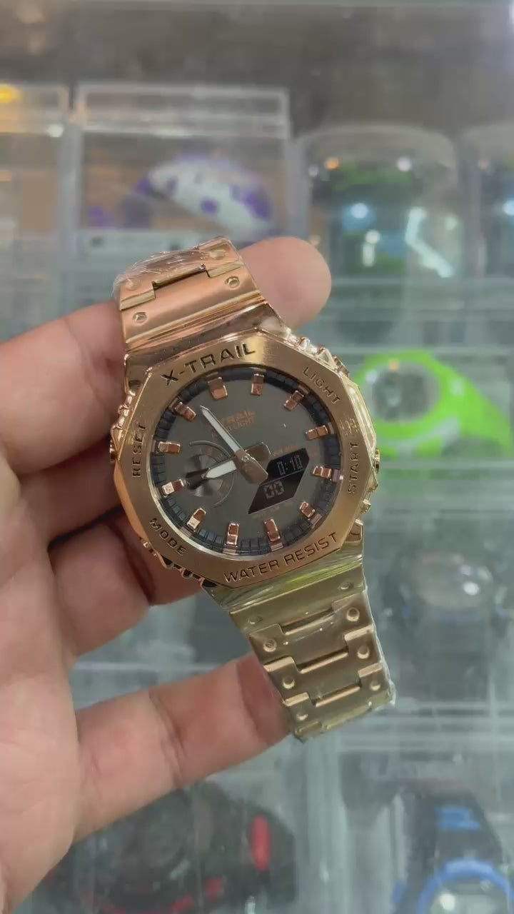X-Trail Rose Gold Digital Watch | Stylish Sport Style Water Resistant Watch