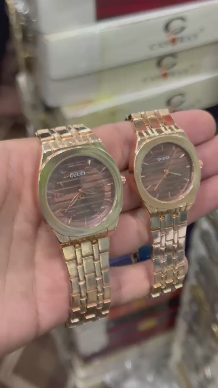 Couple Watch Set – Elegant Stainless Steel His & Her Luxury Timepieces