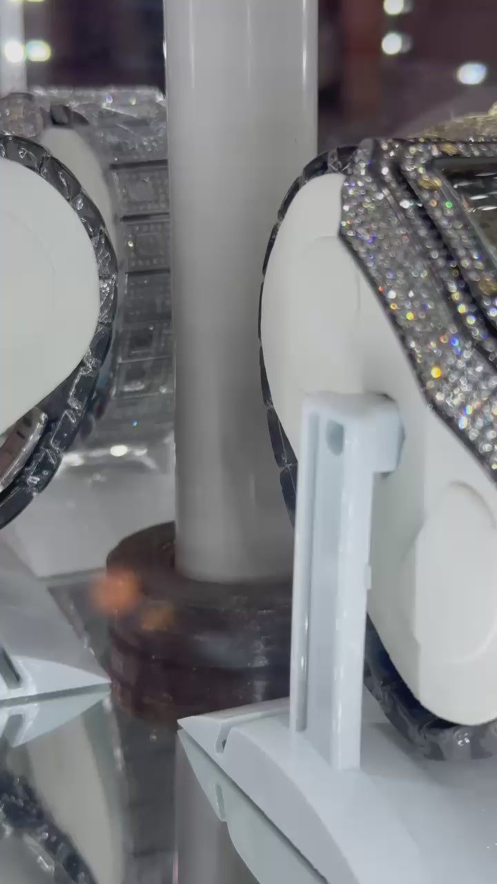 VVS Diamond Iced Watch | Gold Plated Square Face Timepiece Luxury Watch