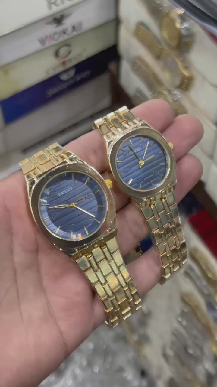 Couple Watch Set – Elegant Stainless Steel His & Her Luxury Timepieces