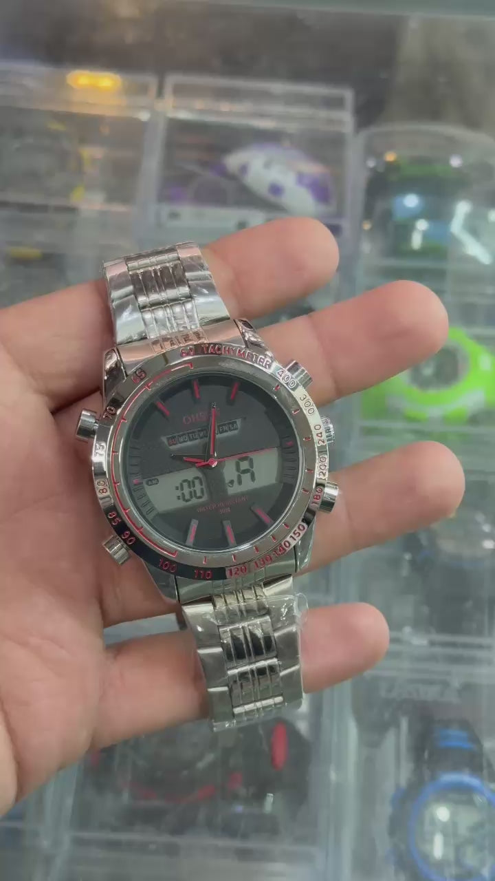 Dual Display Sports Watch - Analog Digital Chronograph Men's Watch