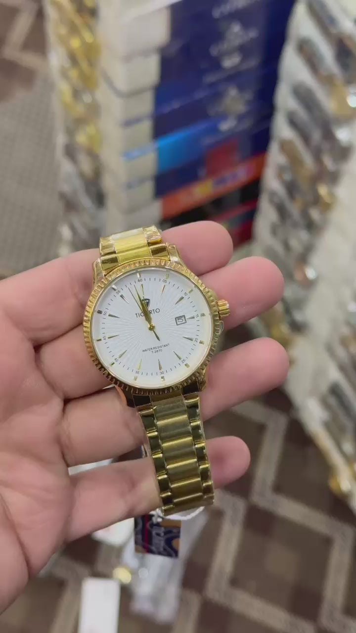 Ticarro  Stainless Steel Watch – Classic  Dial Men’s Luxury Timepiece