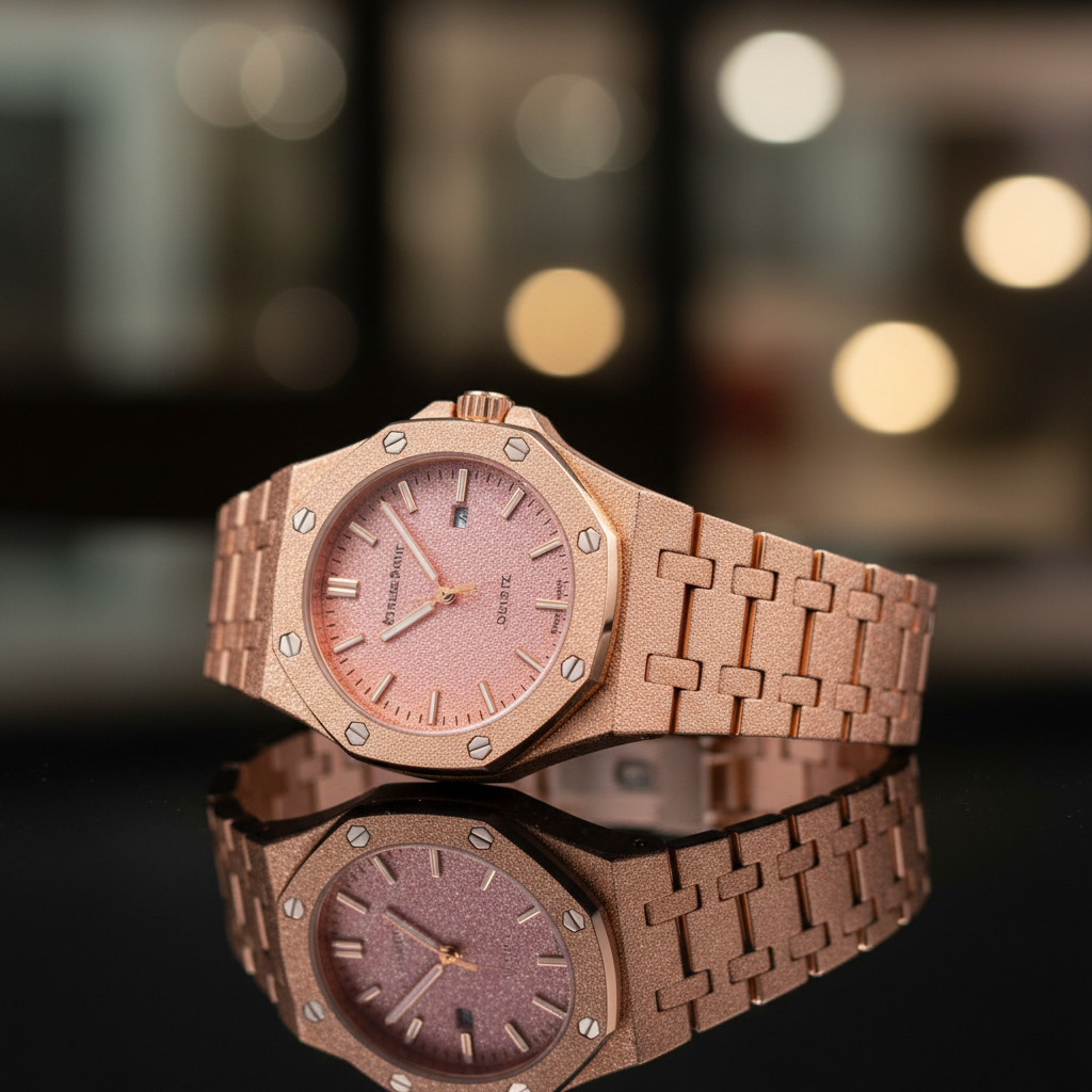 Rose Gold Luxury Watch - Premium Quartz Timepiece