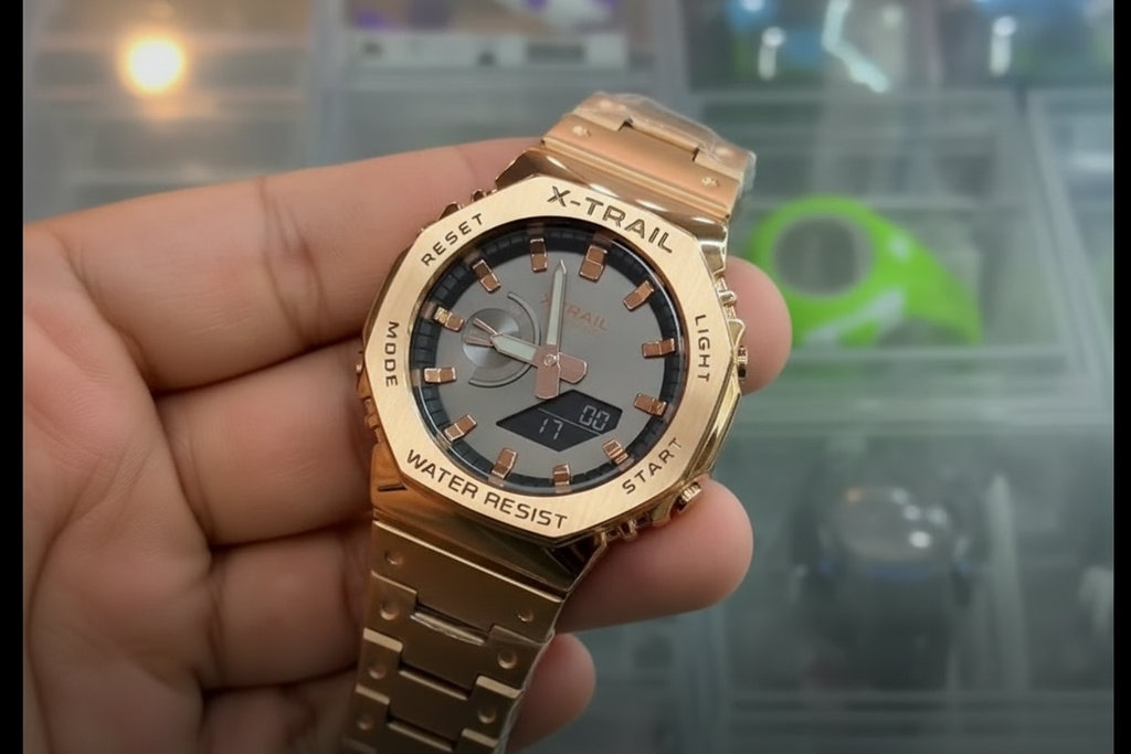 X-Trail Rose Gold Digital Watch | Stylish Sport Style Water Resistant Watch