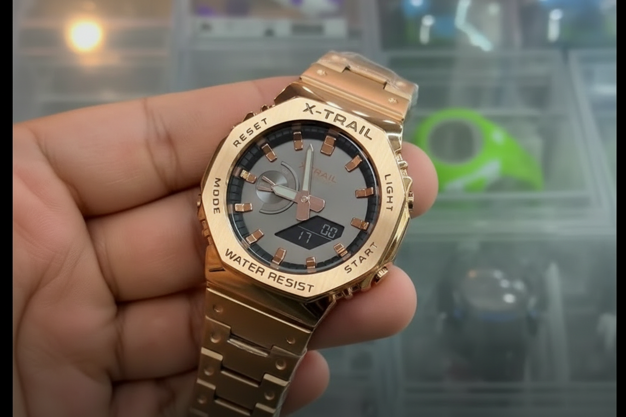 X-Trail Rose Gold Digital Watch | Stylish Sport Style Water Resistant Watch