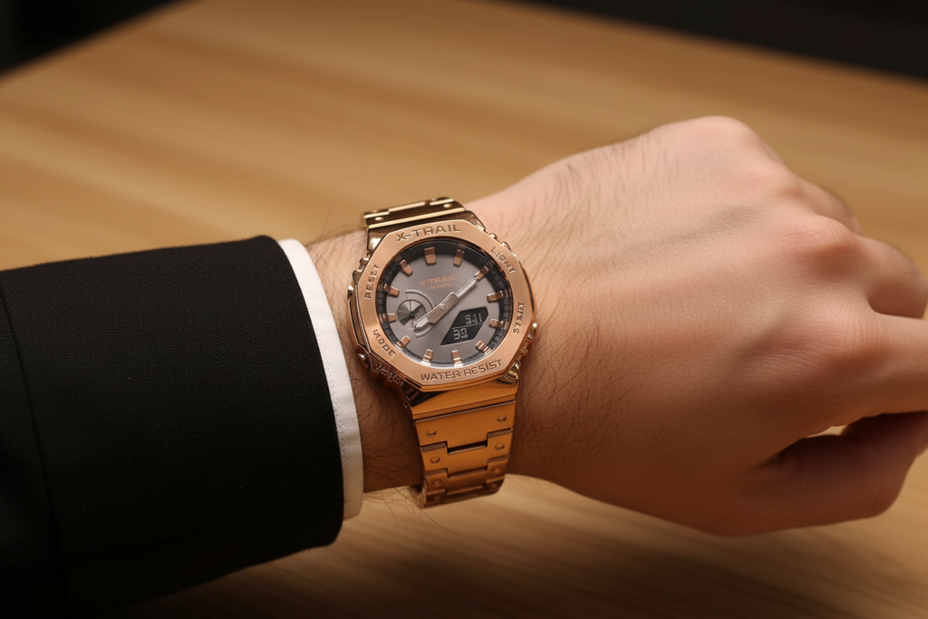 X-Trail Rose Gold Digital Watch | Stylish Sport Style Water Resistant Watch